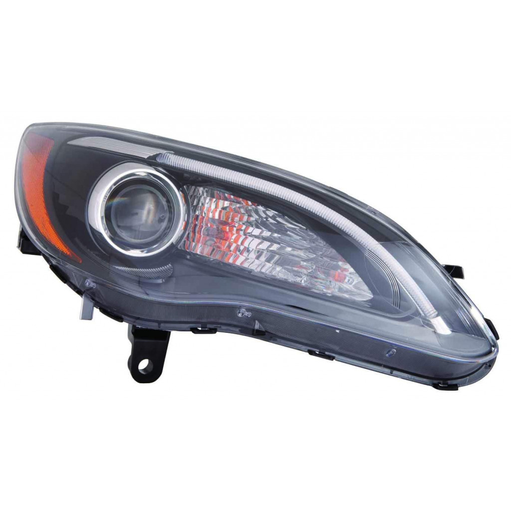 For 2011 Chrysler 200 Sedan Headlight Passenger Side Black Bez...