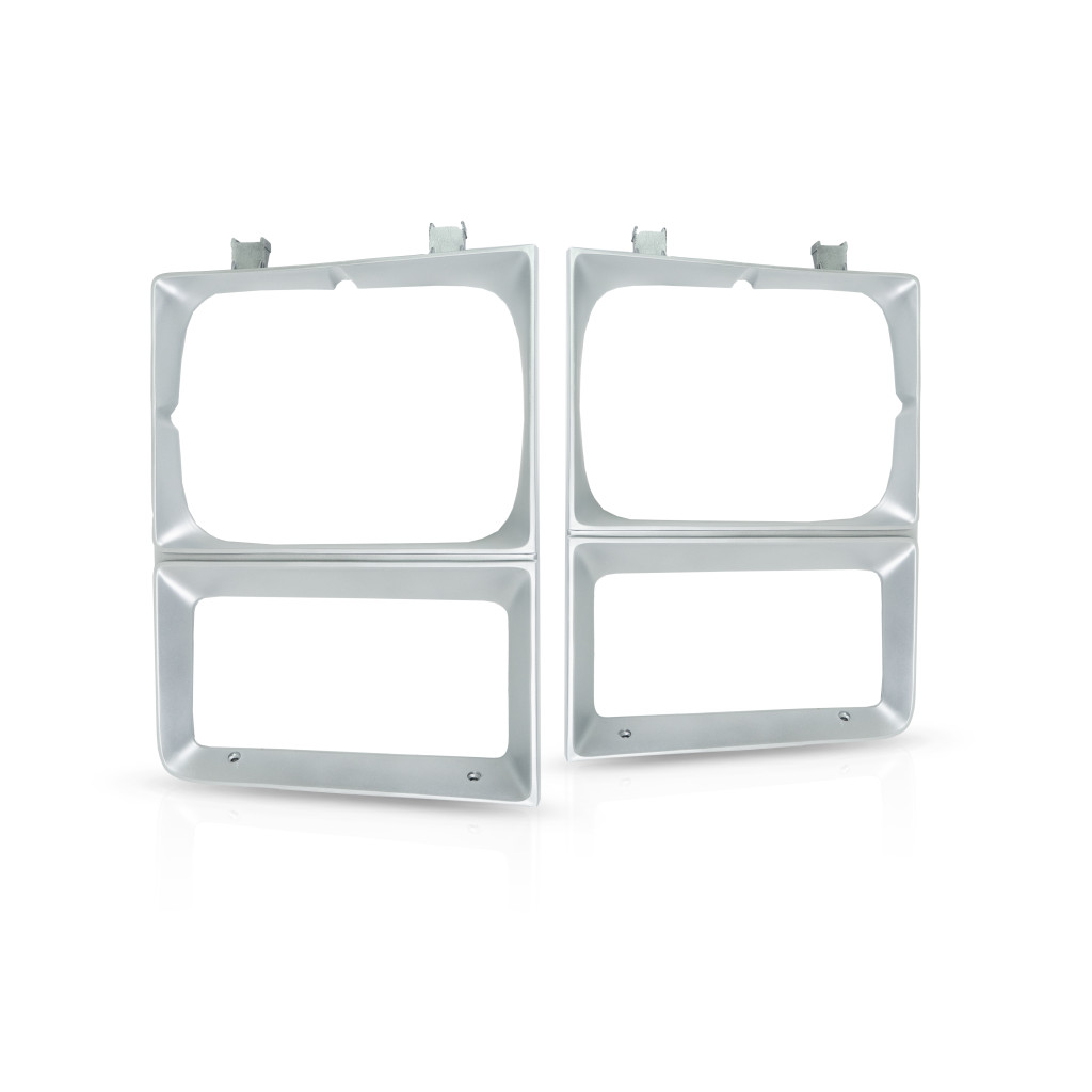 For Chevy K10/K20/K30 Headlight Door 1983 1984 Driver and Passenger Pair Silver