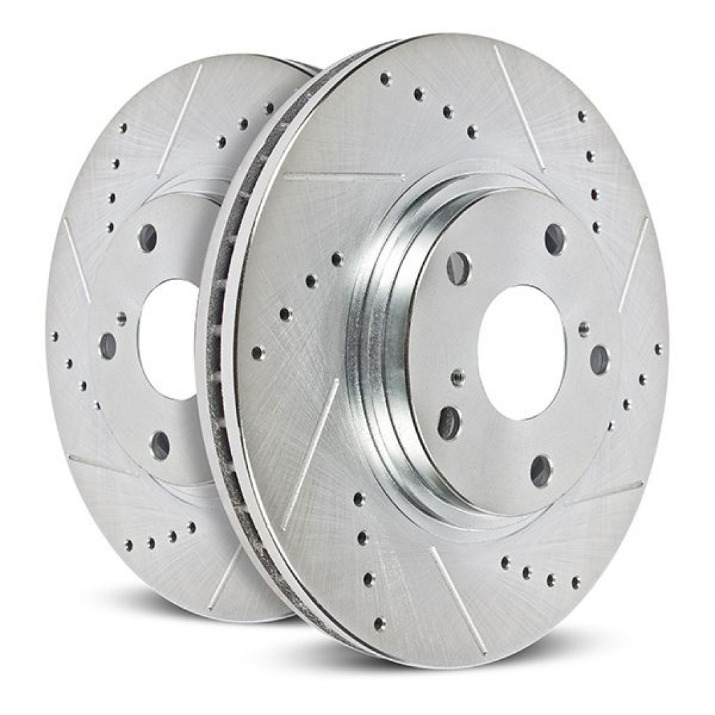 Power Stop Brake Rotor For BMW 328i 2016 Rear Evolution Drilled Slotted - Pair