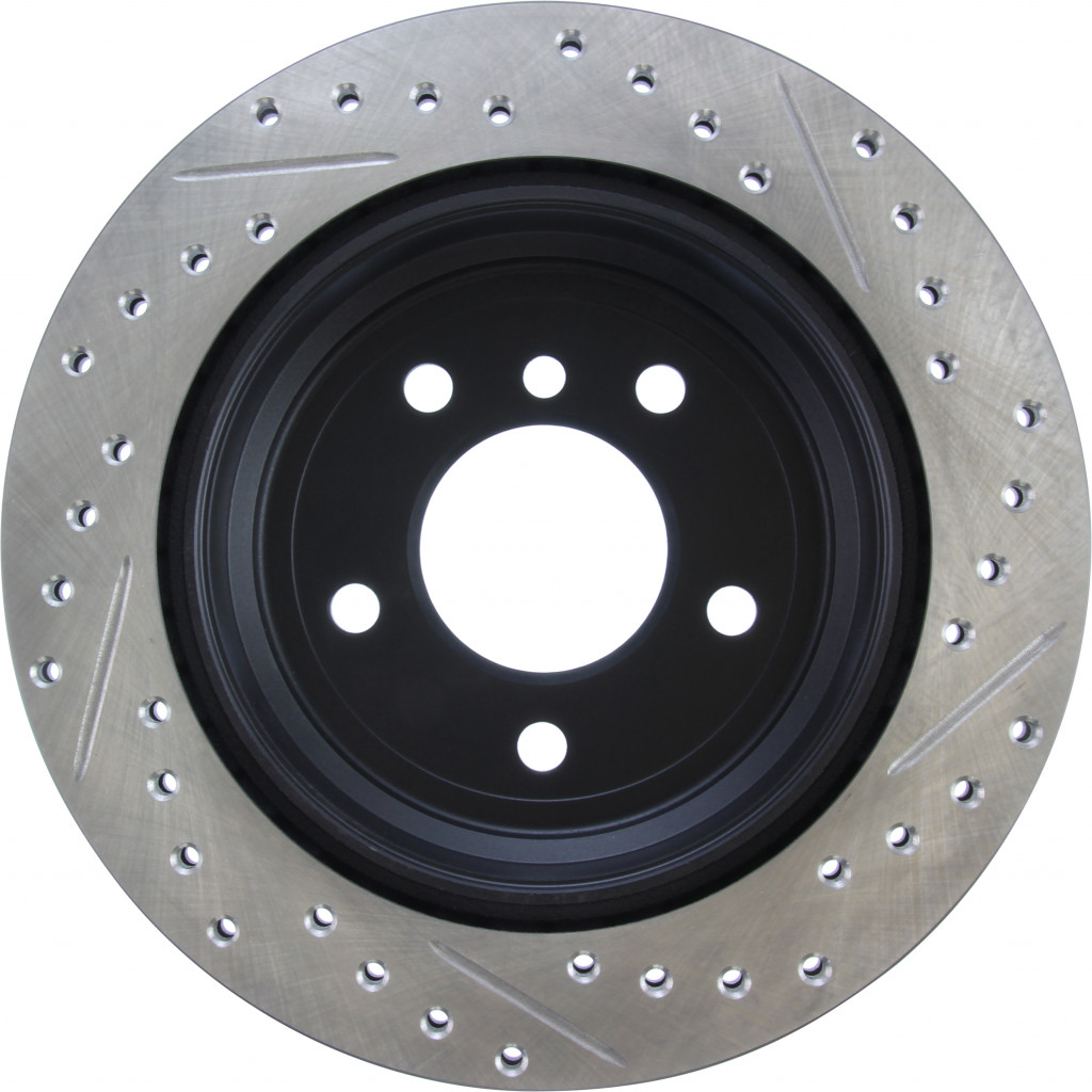 StopTech For BMW 328i 2007-2013 Brake Rotor Slotted Rear Passenger Side